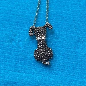 Silver dog necklace